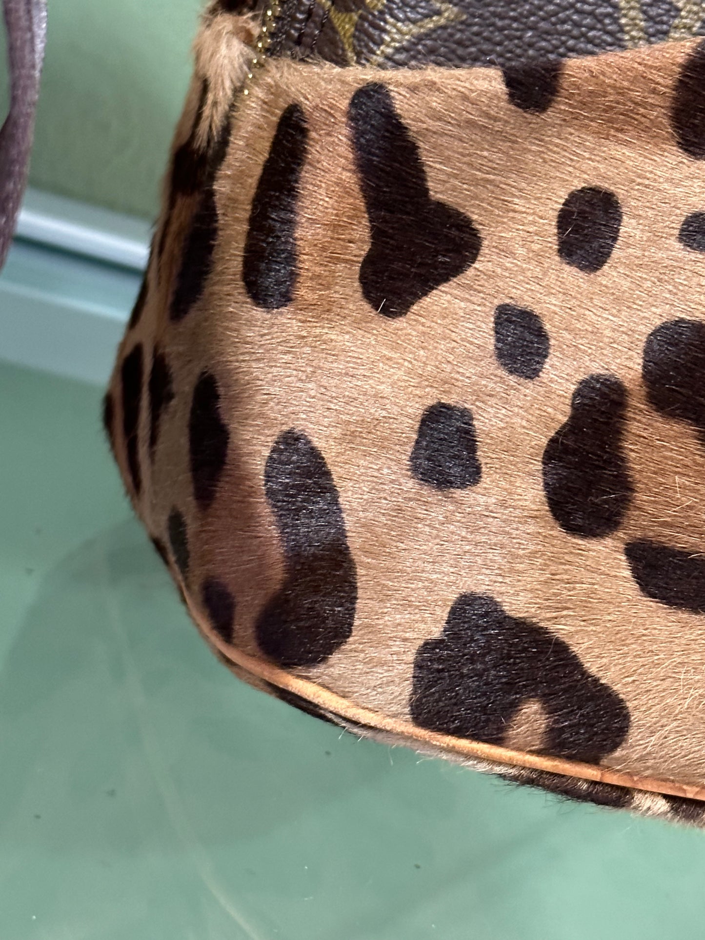 ALAIA X LOUIS VUITTON LEOPARD PONYHAIR ALMA HANDBAG