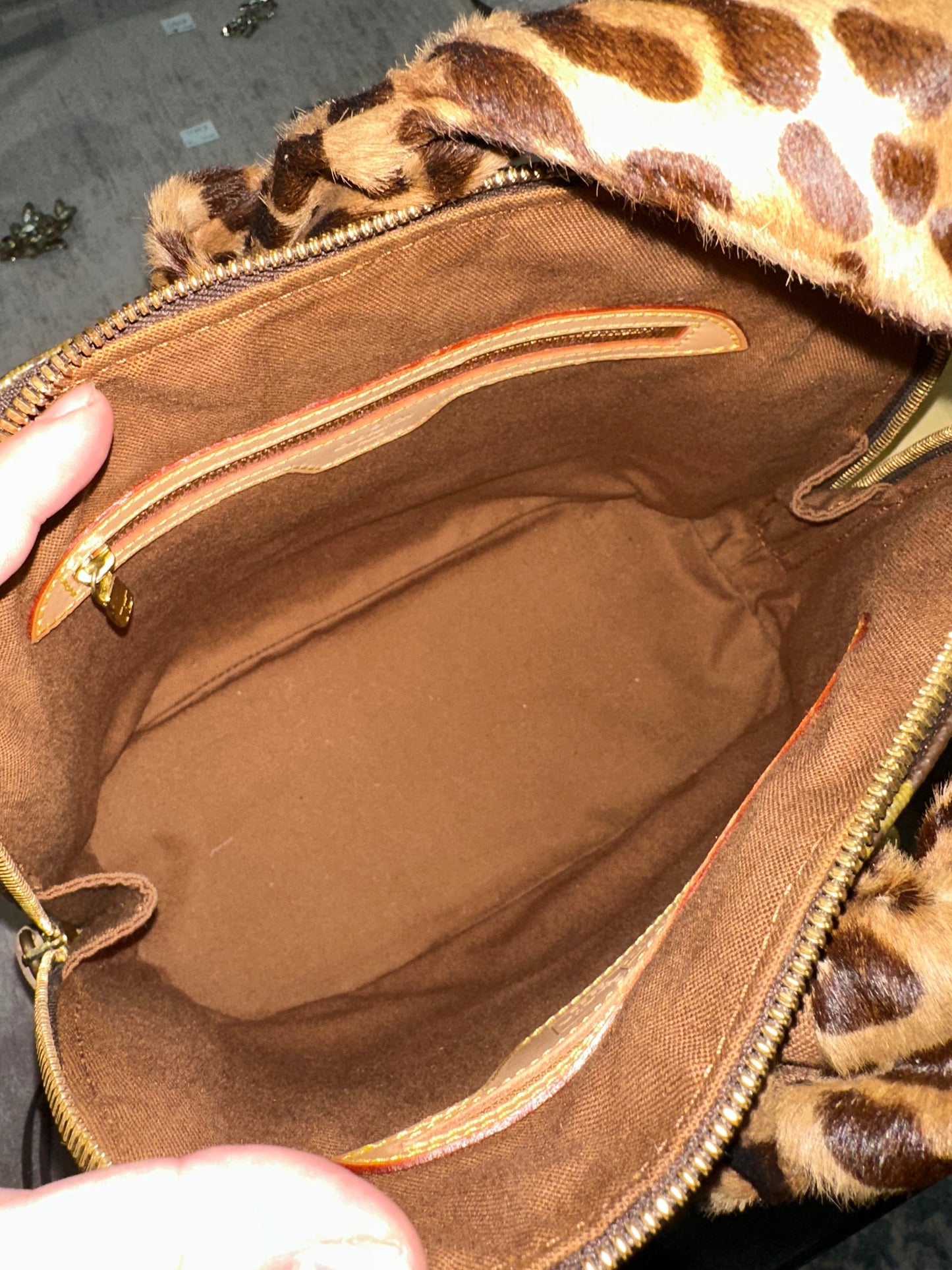 ALAIA X LOUIS VUITTON LEOPARD PONYHAIR ALMA HANDBAG