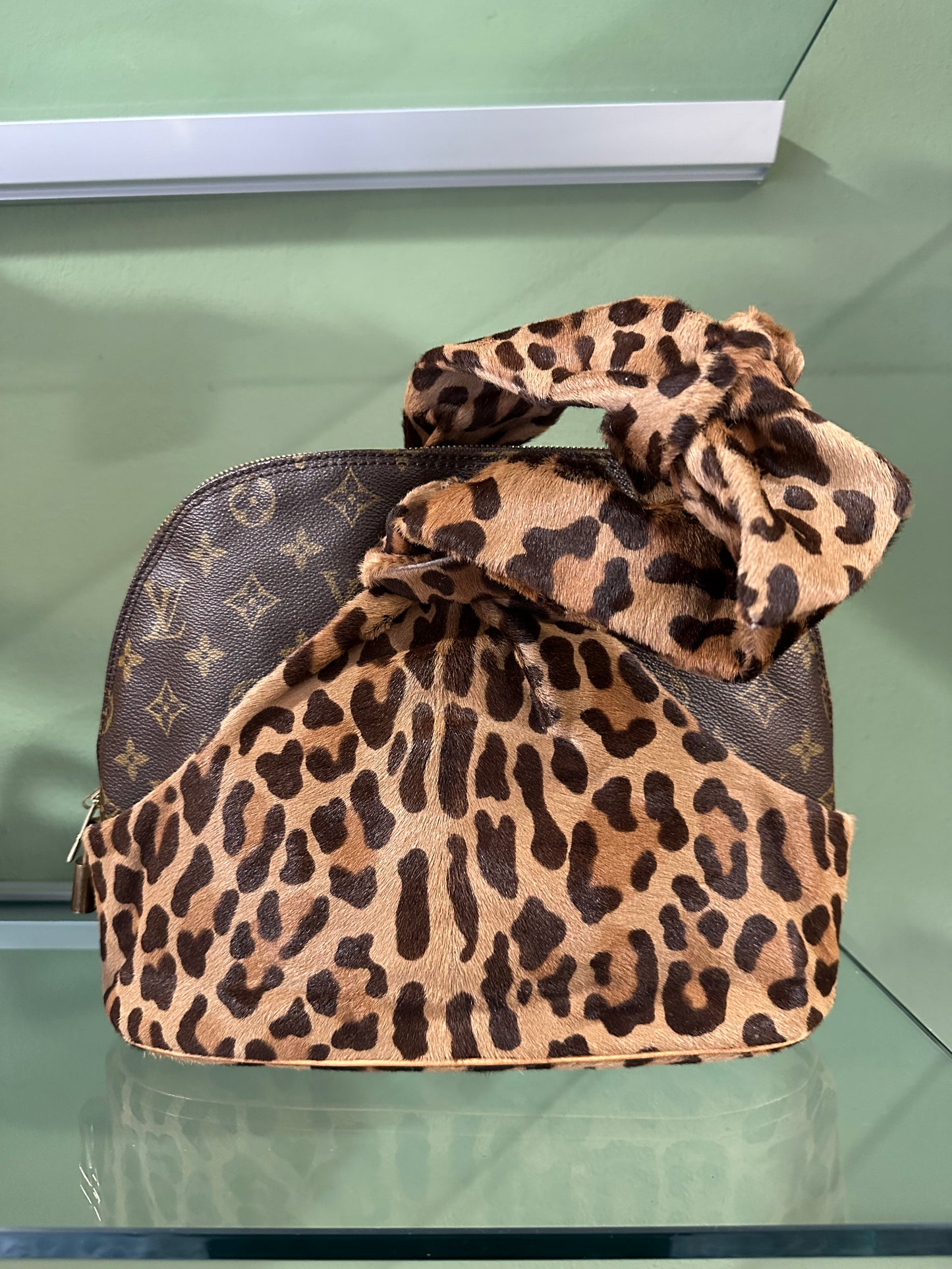 ALAIA X LOUIS VUITTON LEOPARD PONYHAIR ALMA HANDBAG