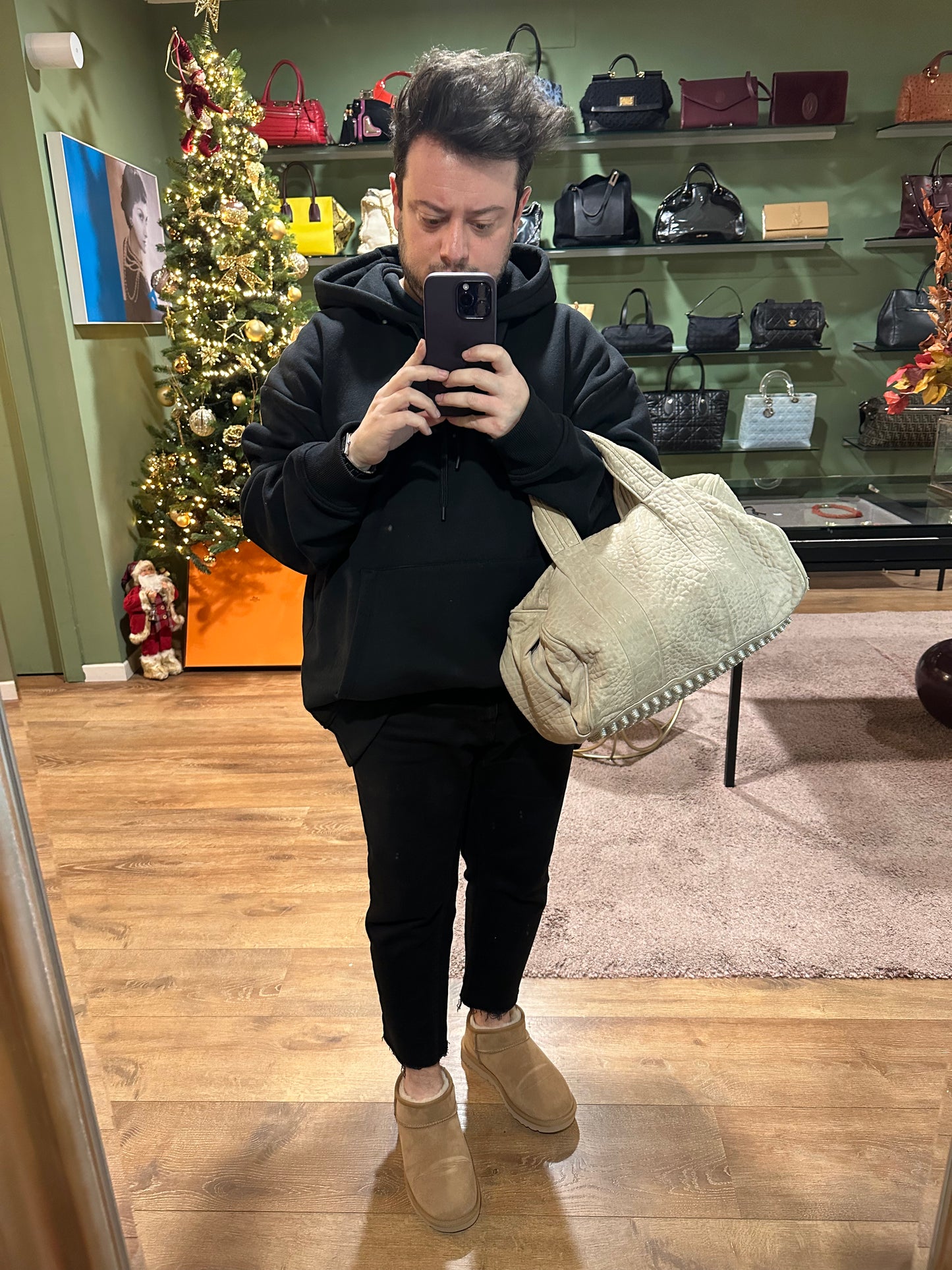 ALEXANDER WANG LIGHT BEIGE ROCCO HANDBAG