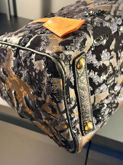 LOUIS VUITTON MONOGRAM FLEUR DE JAIS SPEEDY 30 BOSTON BAG