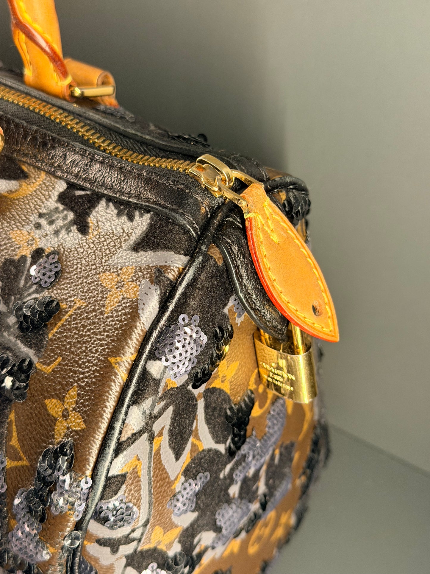 LOUIS VUITTON MONOGRAM FLEUR DE JAIS SPEEDY 30 BOSTON BAG