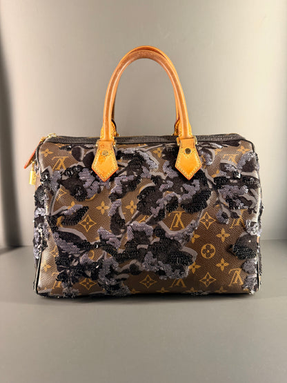 LOUIS VUITTON MONOGRAM FLEUR DE JAIS SPEEDY 30 BOSTON BAG