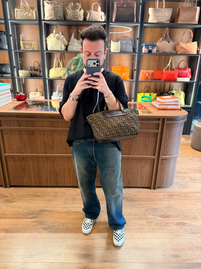FENDI ZUCCA SMALL FOLDABLE HANDBAG