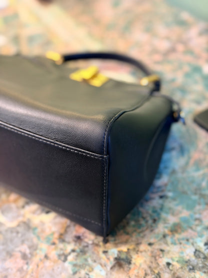 FENDI BLACK MINI PEEKABOO HANDBAG
