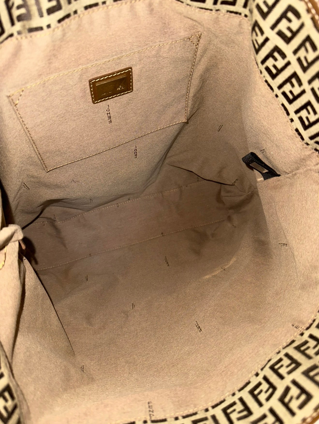 FENDI BROWN ZUCCHINO SHOPPING TOTE