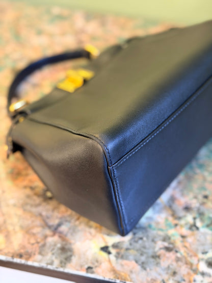 FENDI BLACK MINI PEEKABOO HANDBAG