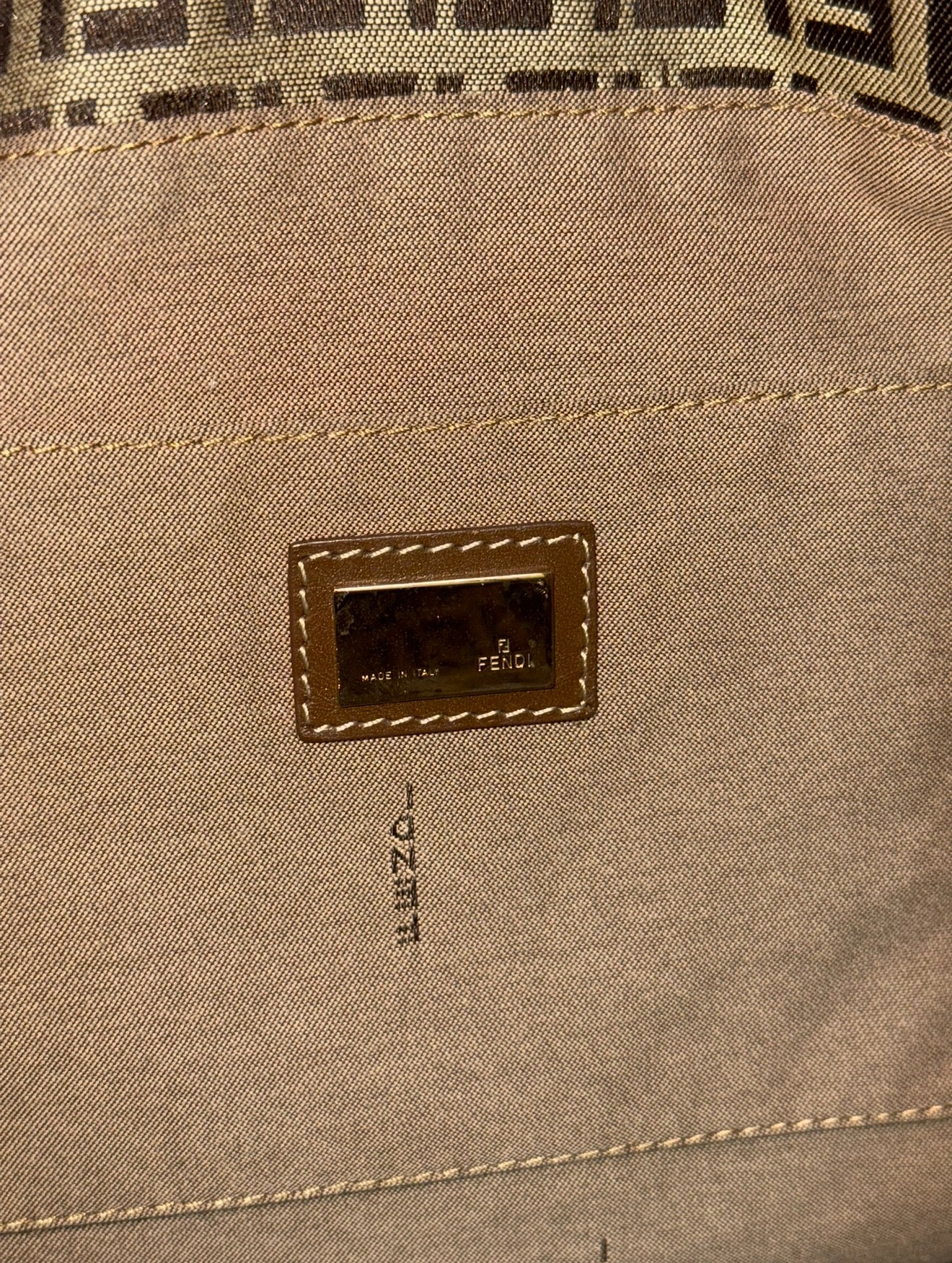 FENDI BROWN ZUCCHINO SHOPPING TOTE