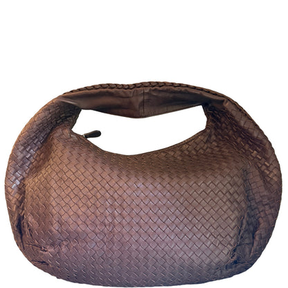 BOTTEGA VENETA BROWN LARGE BELLY SHOULDER BAG