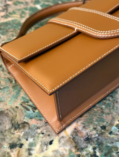 JAQUEMUS TAN LE GRAND BAMBINO CROSSBODY BAG