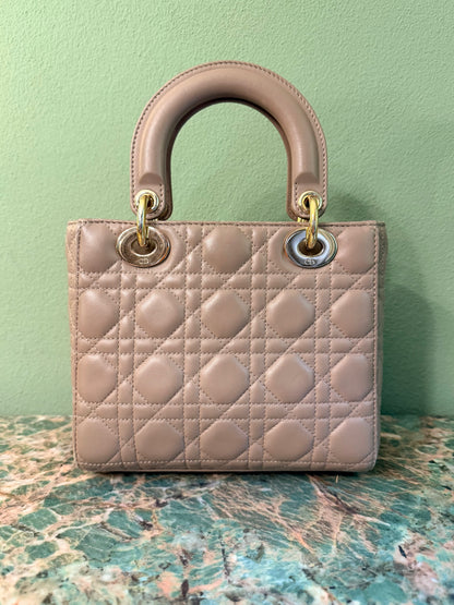 DIOR TAUPE SMALL MY ABC LADY DIOR HANDBAG