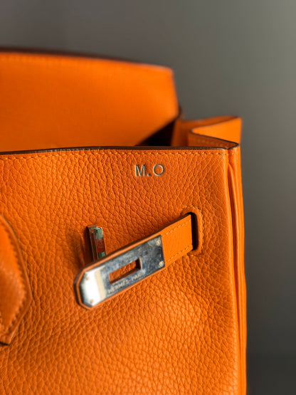 HERMÈS ORANGE H TOGO BIRKIN 35 HANDBAG