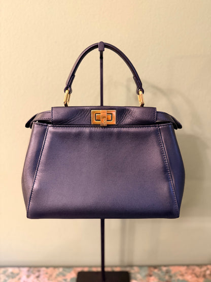 FENDI BLACK MINI PEEKABOO HANDBAG