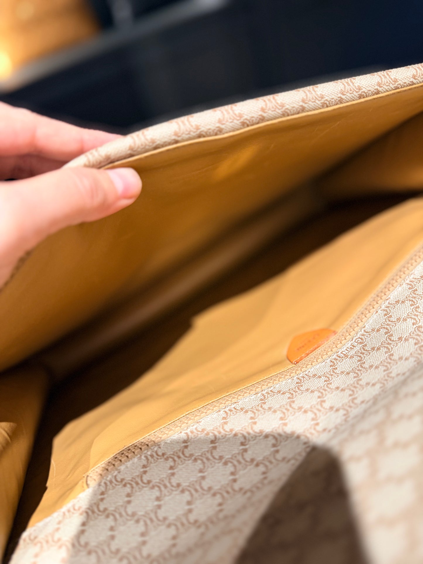 CÈLINE MACADAM ENVELOPE LARGE CLUTCH