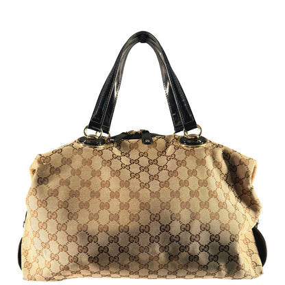 GUCCI GG CANVAS BOSTON HANDBAG