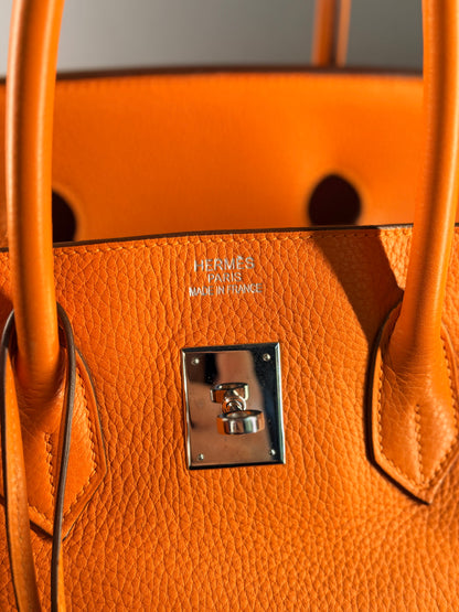 HERMÈS ORANGE H TOGO BIRKIN 35 HANDBAG