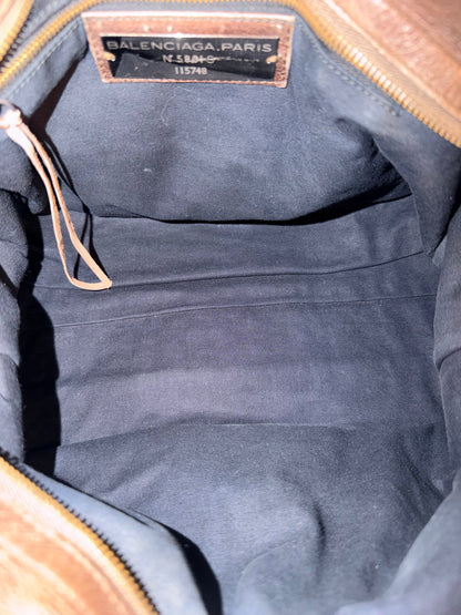 BALENCIAGA BROWN CLASSIC MEDIUM CITY HANDBAG