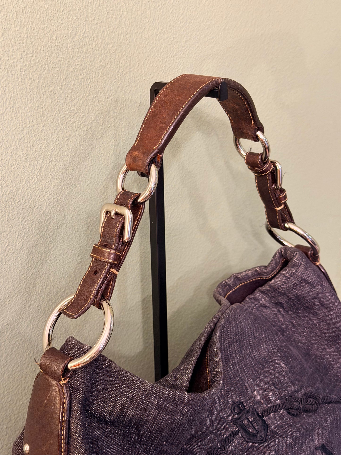 PRADA DENIM MEDIUM HOBO BAG