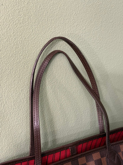LOUIS VUITTON DAMIER EBENE NEVERFULL MM SHOPPER TOTE