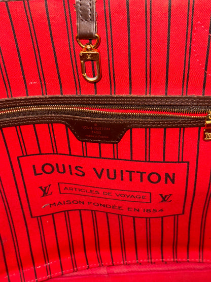 LOUIS VUITTON DAMIER EBENE NEVERFULL MM SHOPPER TOTE