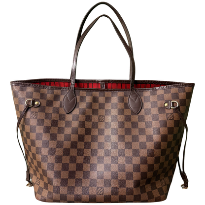 LOUIS VUITTON DAMIER EBENE NEVERFULL MM SHOPPER TOTE