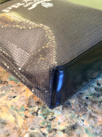 PRADA BLACK MESH SMALL HANDBAG