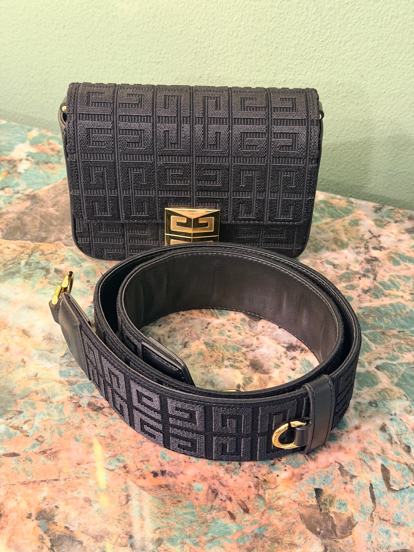 GIVENCHY BLACK MINI 4G CROSSBODY BAG