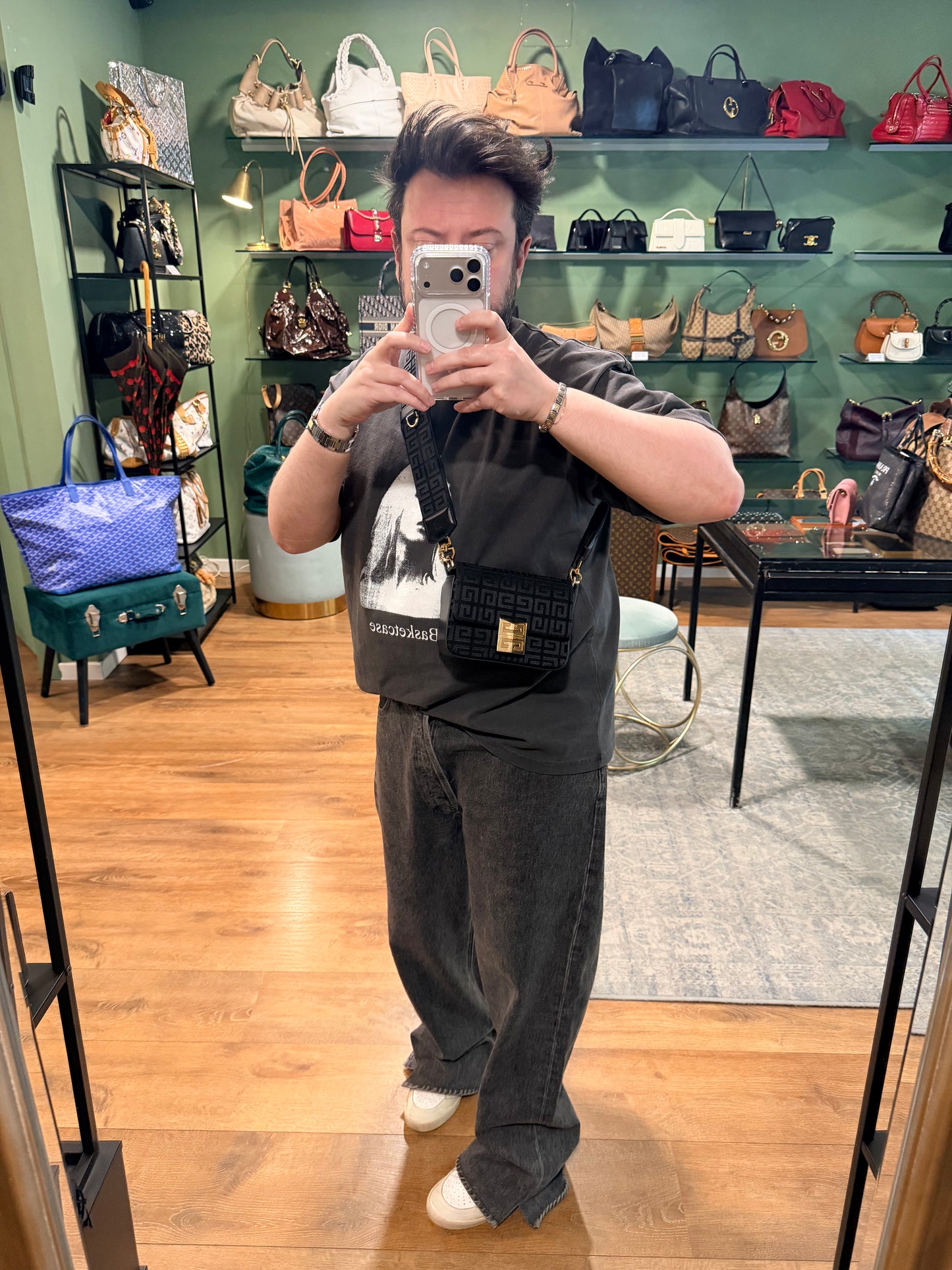 GIVENCHY BLACK MINI 4G CROSSBODY BAG