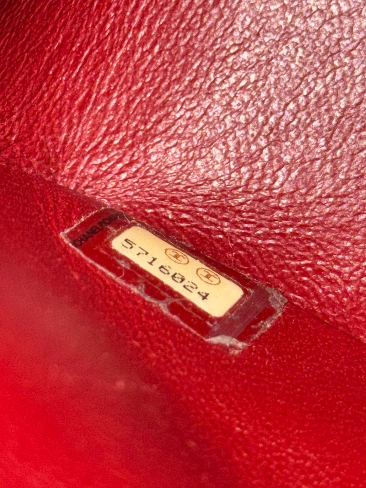 CHANEL RED LAMBSKIN MEDIUM CLASSIC DOUBLE FLAP TIMELESS SHOULDER BAG
