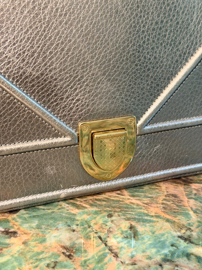 DIOR SILVER MEDIUM DIORAMA SHOULDER BAG