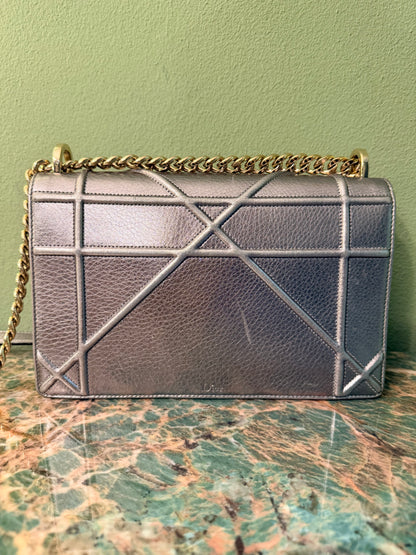 DIOR SILVER MEDIUM DIORAMA SHOULDER BAG