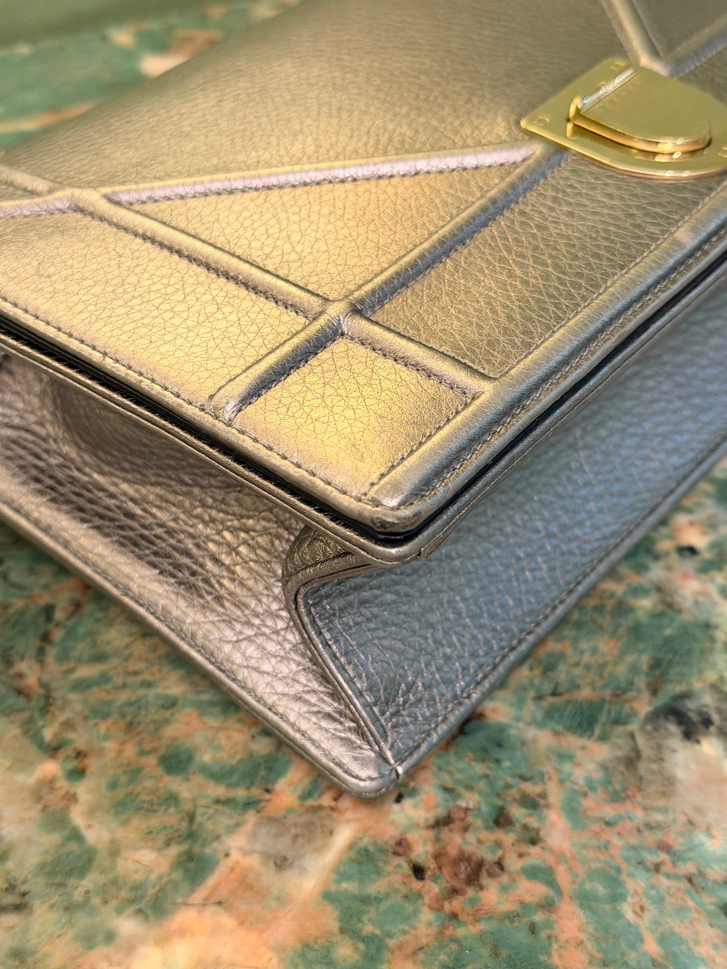 DIOR SILVER MEDIUM DIORAMA SHOULDER BAG