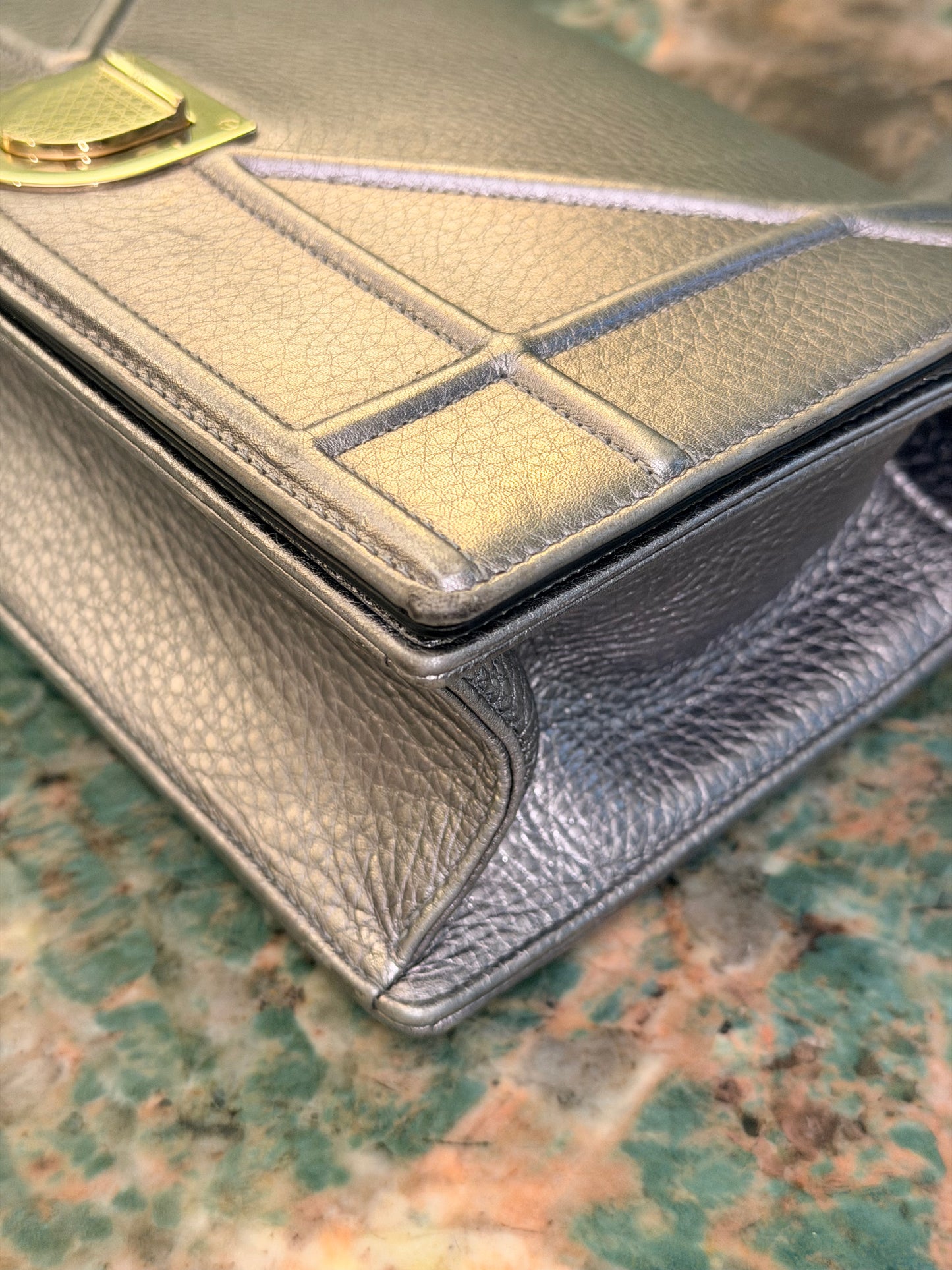 DIOR SILVER MEDIUM DIORAMA SHOULDER BAG