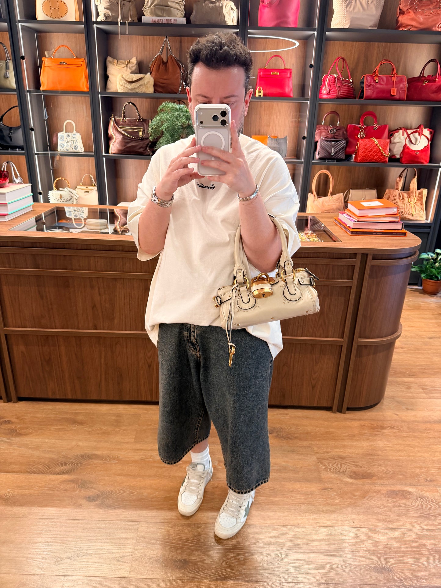 CHLOE CLOUDY CREAM SMALL PADDINGTON HANDBAG