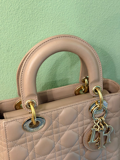 DIOR TAUPE SMALL MY ABC LADY DIOR HANDBAG