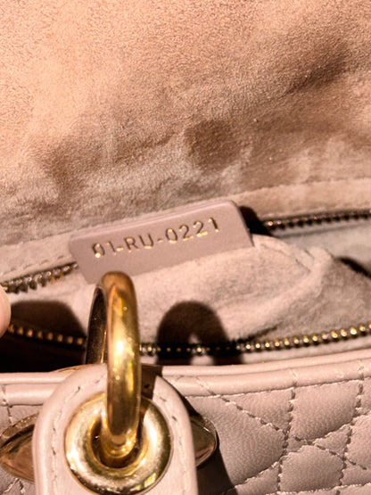 DIOR TAUPE SMALL MY ABC LADY DIOR HANDBAG