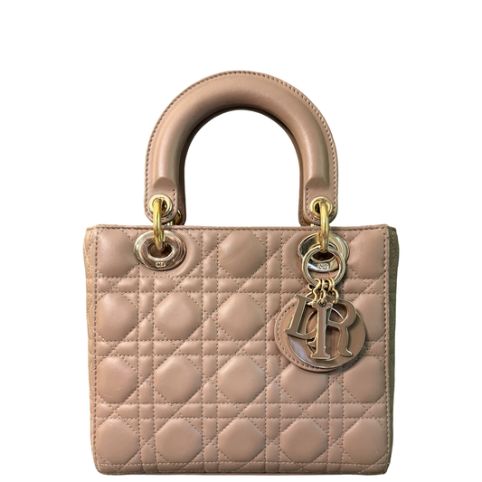 DIOR TAUPE SMALL MY ABC LADY DIOR HANDBAG