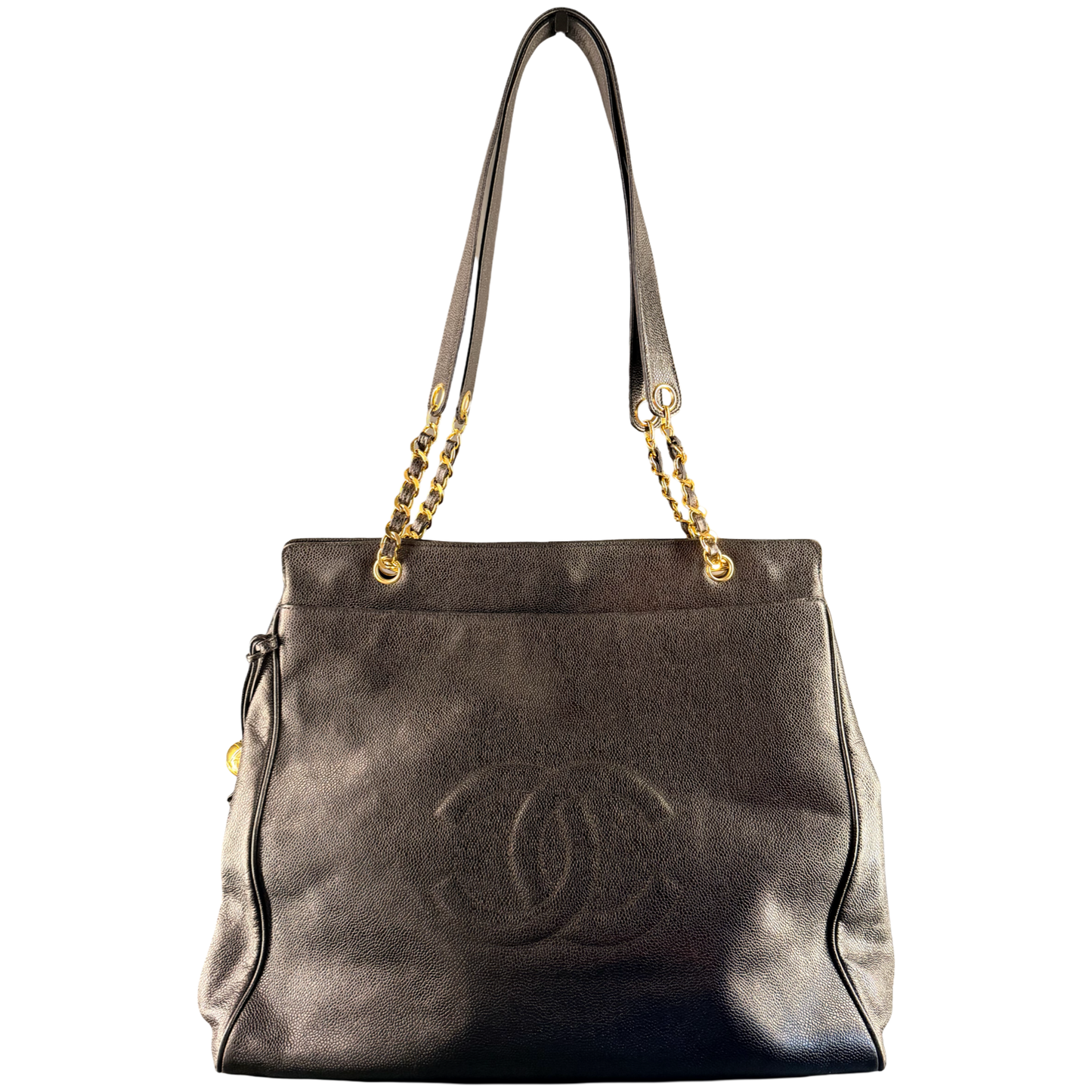 CHANEL BLACK CAVIAR XXL SHOPPING TOTE