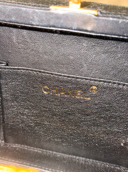 CHANEL BLACK VINTAGE CROSSBODY CLUTCH