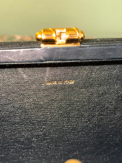 CHANEL BLACK VINTAGE CROSSBODY CLUTCH