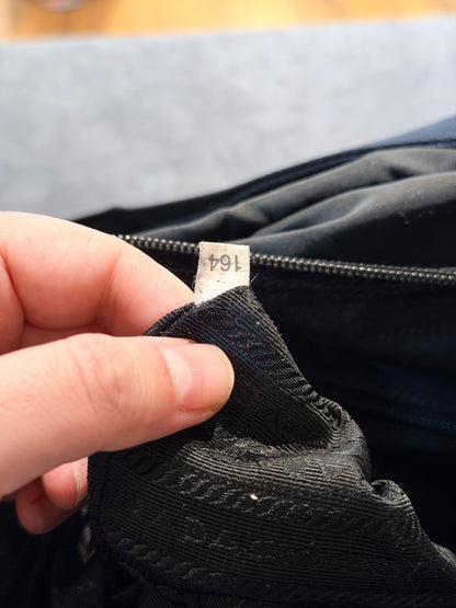 PRADA BLACK NYLON LARGE MESSANGER CROSSBODY BAG