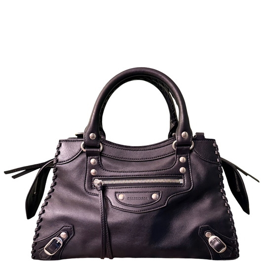 BALENCIAGA BLACK MEDIUM NEO CLASSIC CITY HANDBAG