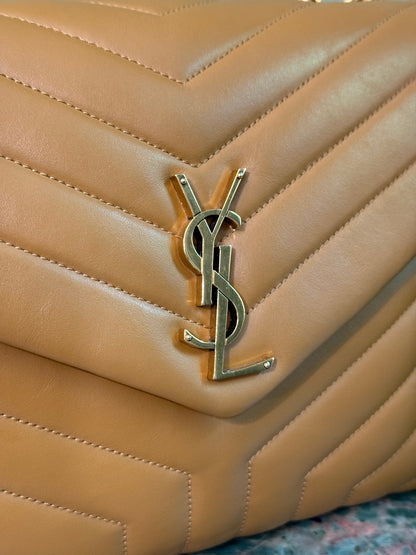 SAINT LAURENT TAN MEDIUM LOU LOU SHOULDER BAG