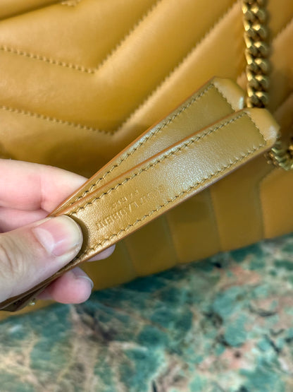 SAINT LAURENT TAN MEDIUM LOU LOU SHOULDER BAG