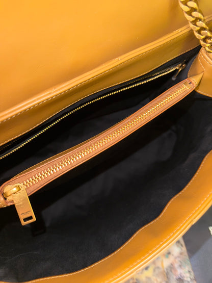 SAINT LAURENT TAN MEDIUM LOU LOU SHOULDER BAG