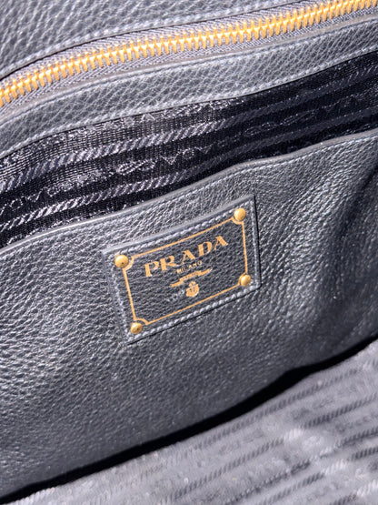 PRADA BLACK TWO WAY TOTE BAG