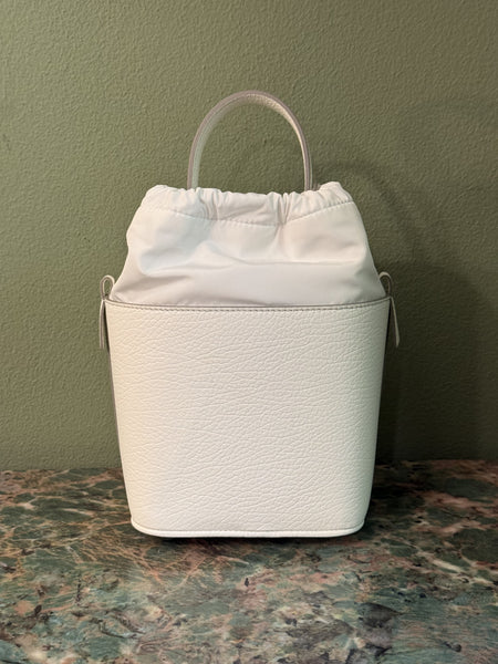 MAISON MARGIELA WHITE TOP HANDLE BUCKET BAG