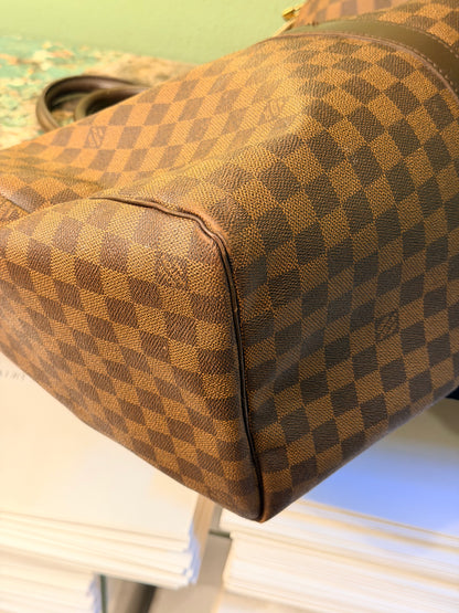 LOUIS VUITTON DAMIER EBENE KEEPALL 50 TRAVEL BAG