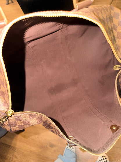 LOUIS VUITTON DAMIER EBENE KEEPALL 50 TRAVEL BAG