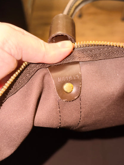 LOUIS VUITTON DAMIER EBENE KEEPALL 50 TRAVEL BAG